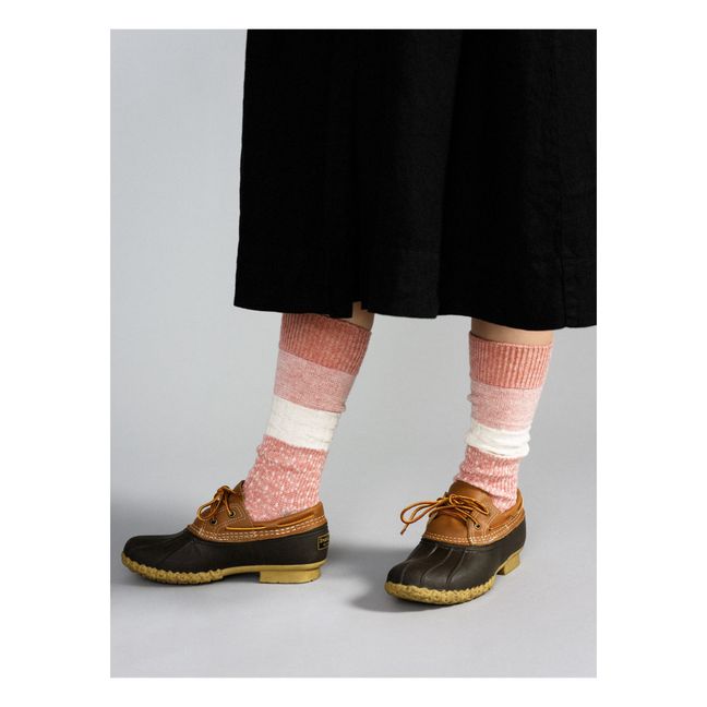 Louie Woollen Boot Socks Pink