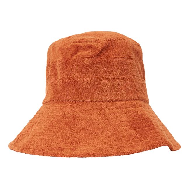 Terry Cloth Bucket Hat Rust