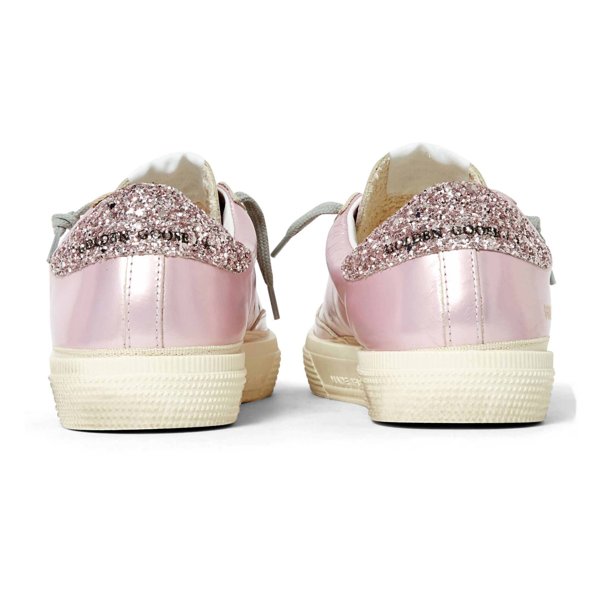 May Metallic Leather Sneakers Pink Gold- Product image n°4