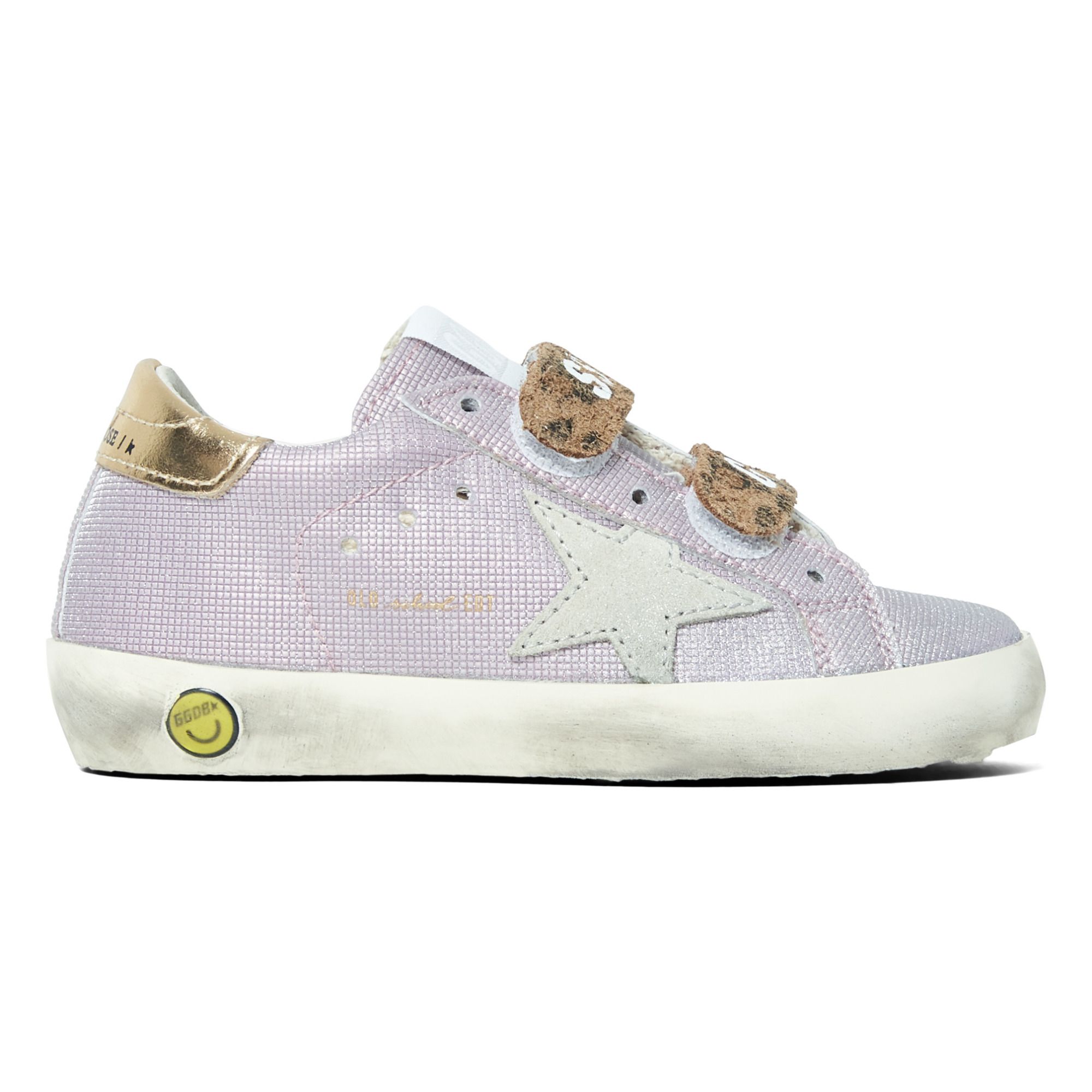 Golden Goose Deluxe Brand - Baskets Scratchs Old School Cuir Laminé - Fille - Lilas