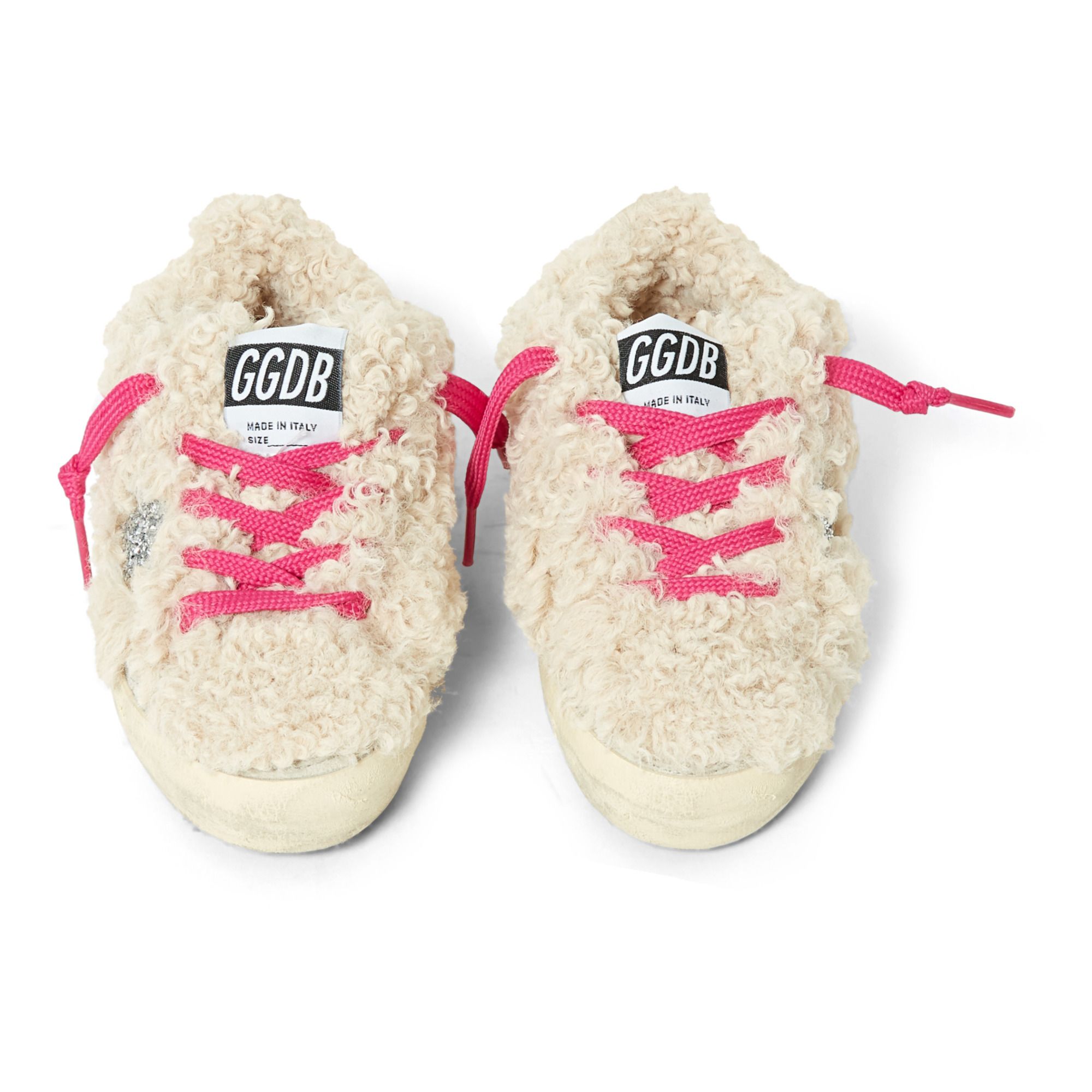 Super Star Sherpa-Lined Glitter Sneakers Beige- Product image n°3