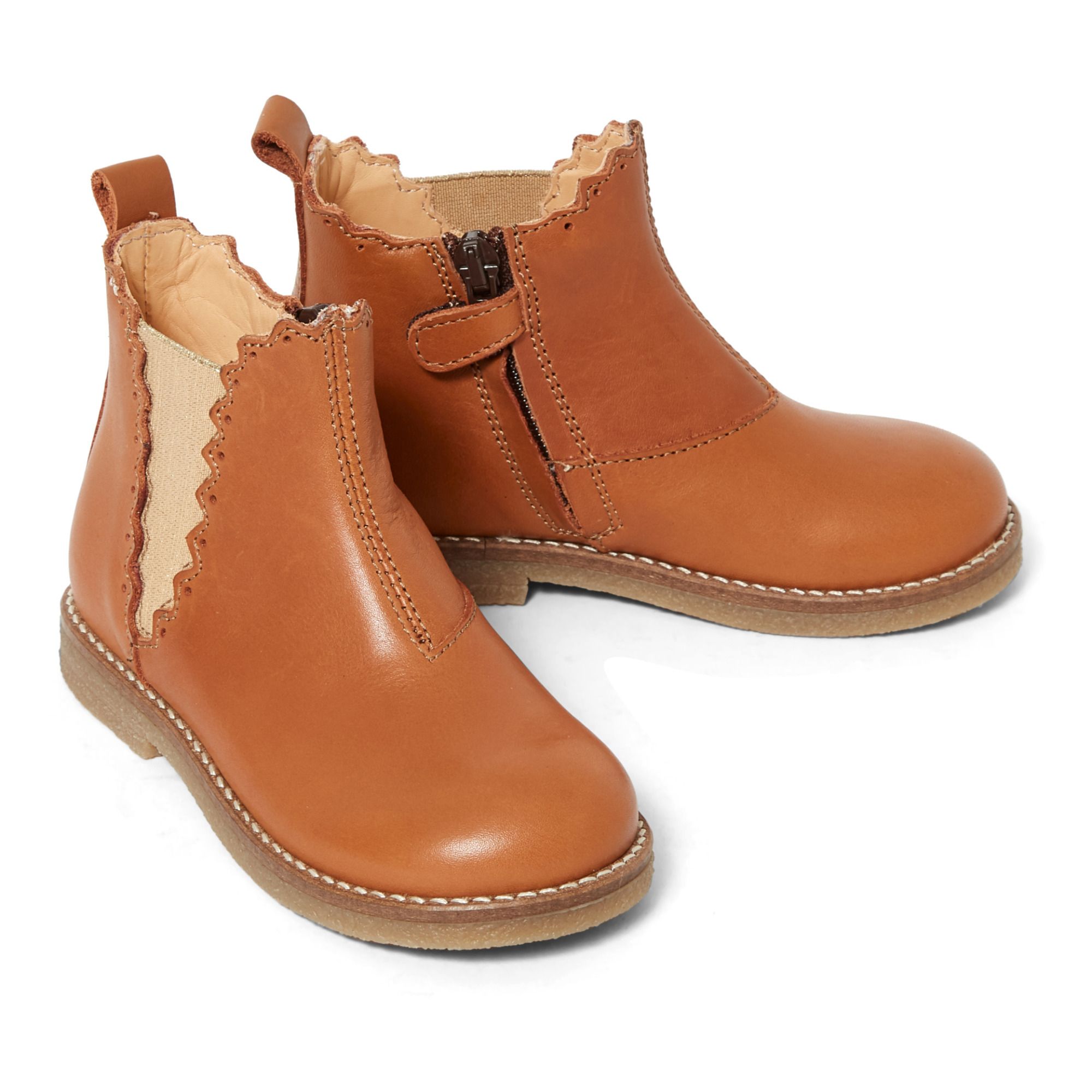 Zip-Up Chelsea Boots Camel- Product image n°1