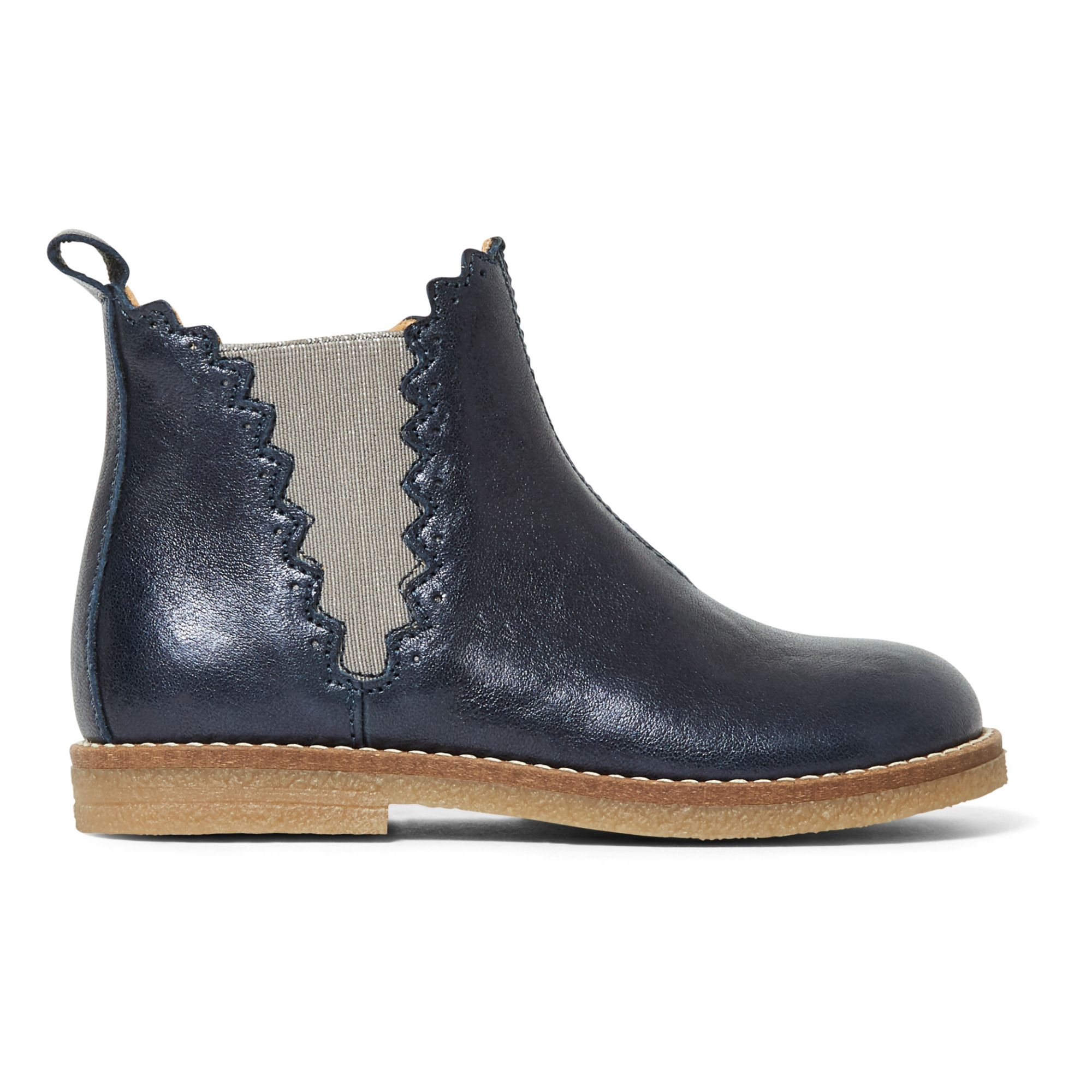 Ocra - Chelsea Boots Zip - Fille - Bleu marine