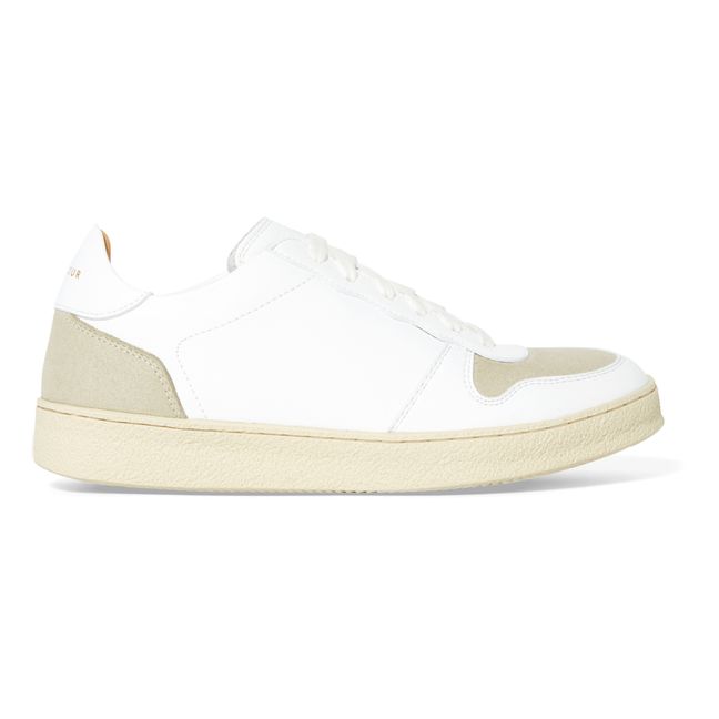 N°12 Vegan Lace-Up Sneakers White