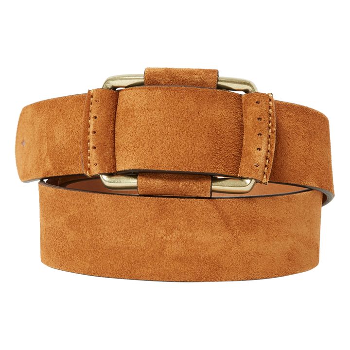 Giulio Suede Leather Belt Caramel Sessun Fashion Adult - Smallable