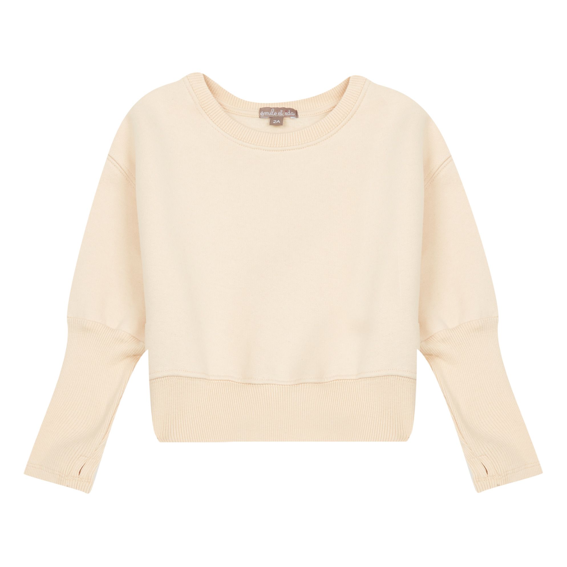 Emile et Ida - Sweat Coton Bio - Fille - Ecru