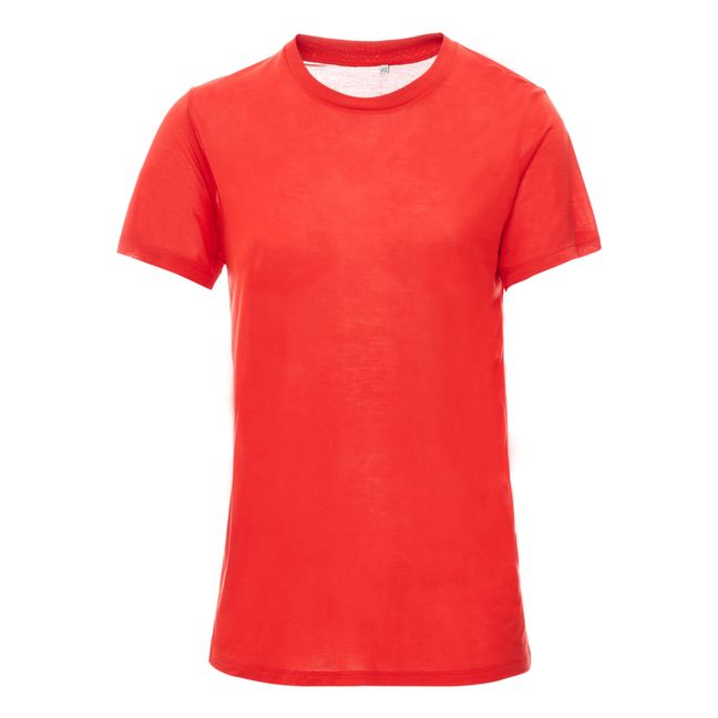 T-Shirt Loose aus Bambus Rot