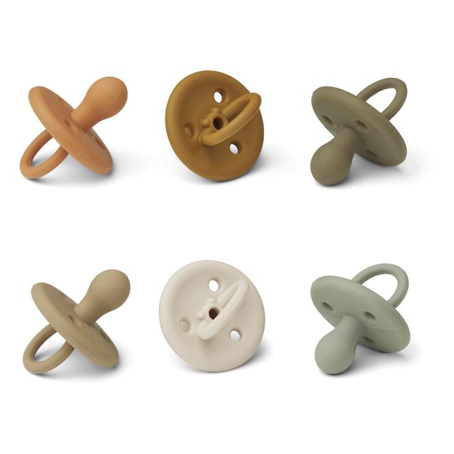Tétines Paula en silicone- Set de 6 | Caramel