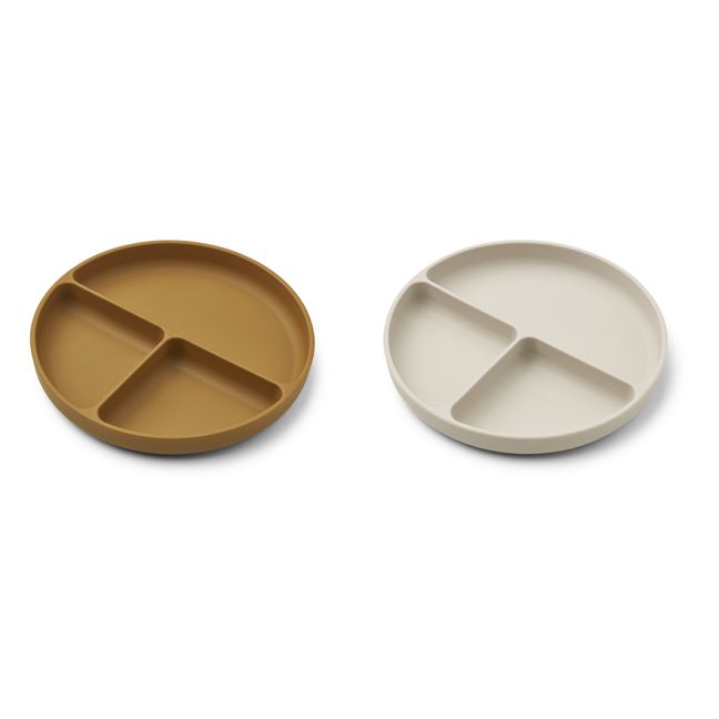 Assiettes Harvey en silicone- Set de 2 | Caramel