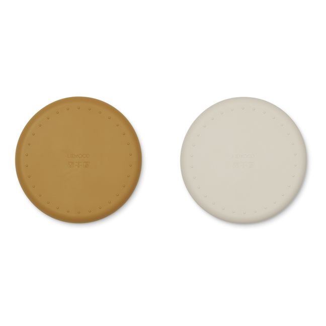 Assiettes Harvey en silicone- Set de 2 | Caramel