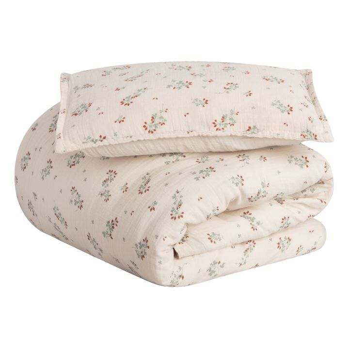 Cotton Muslin Bedding Set Clover | Ecru- Product image n°0