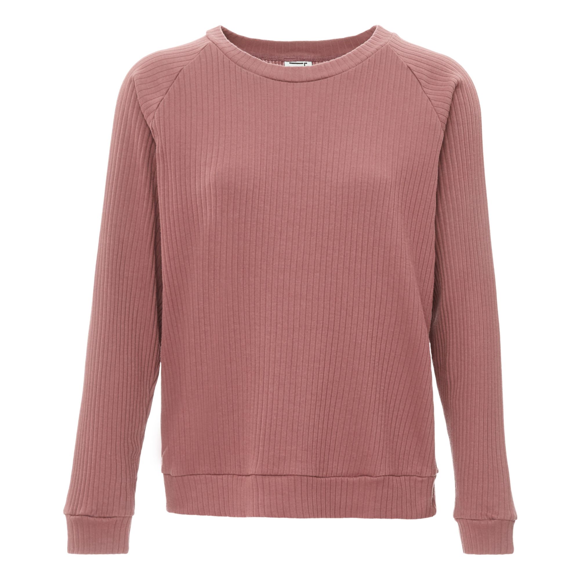 Baserange - Sweat Côtelé Basic - Femme - Vieux Rose