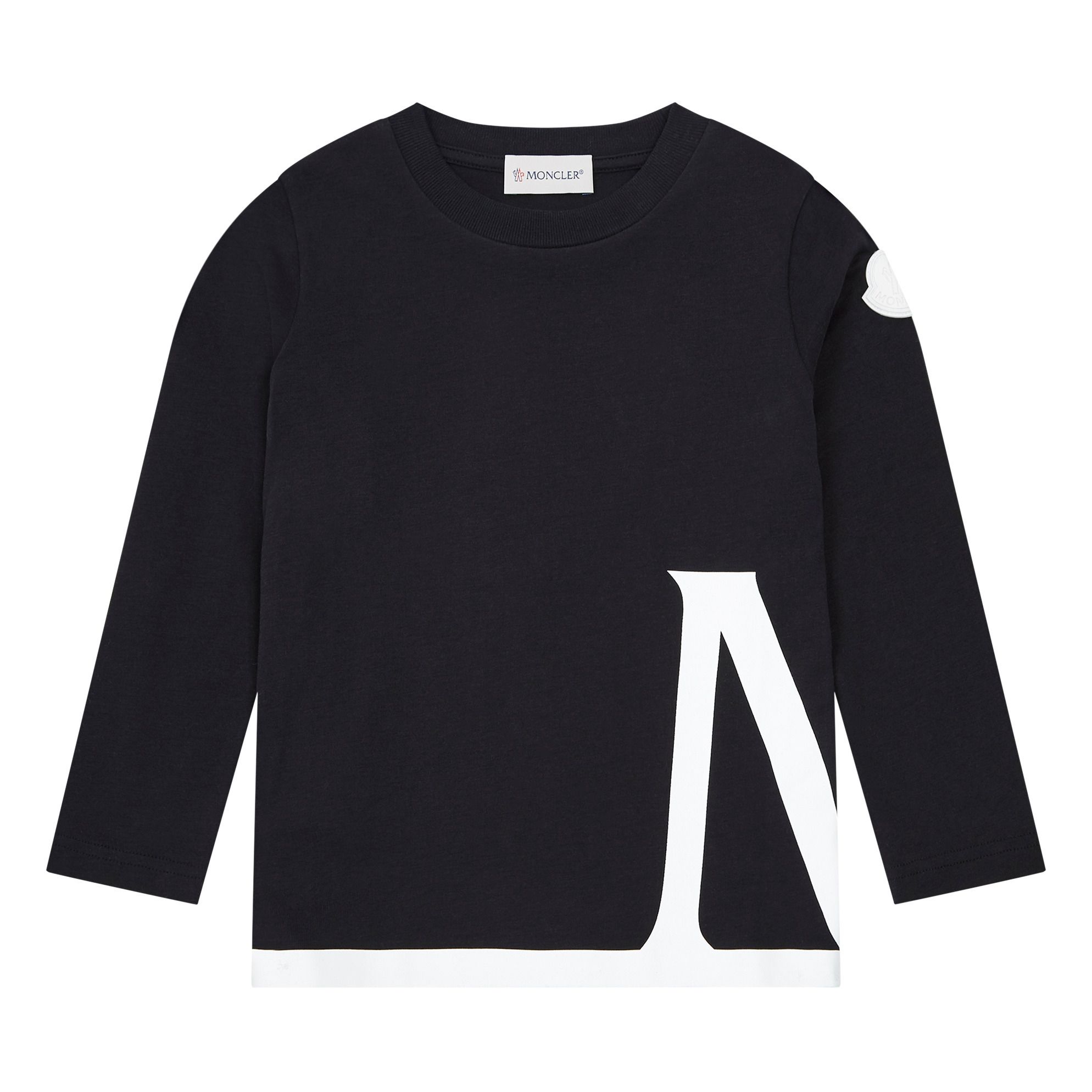 Moncler - T-Shirt Bicolore - Fille - Noir