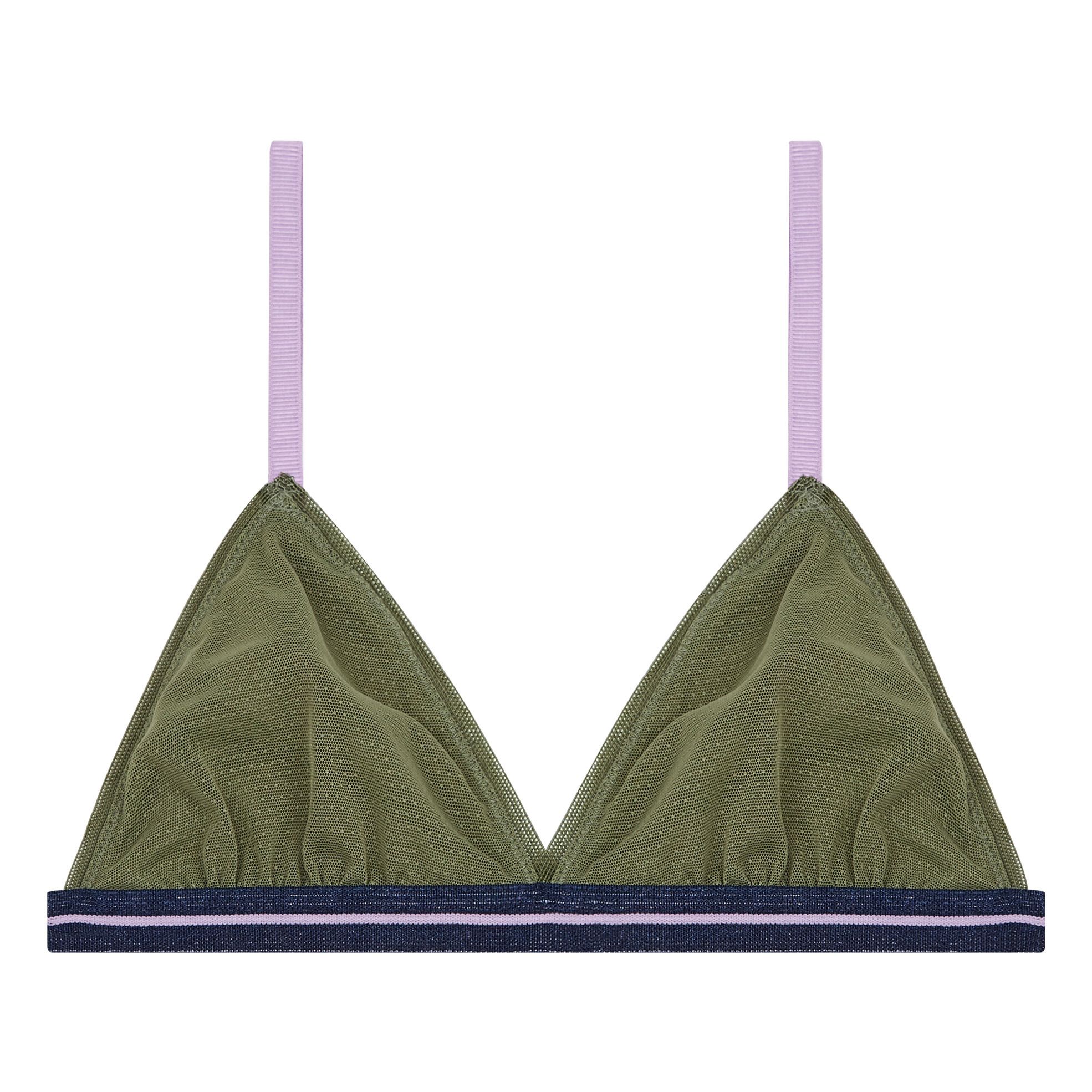 Becksondergaard - Soutien-Gorge Pointe Mesh Tassie - Femme - Vert olive