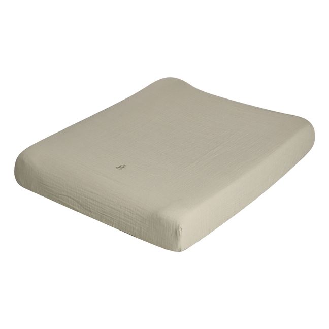Thyme Cotton Muslin Changing Mat Cover Grey