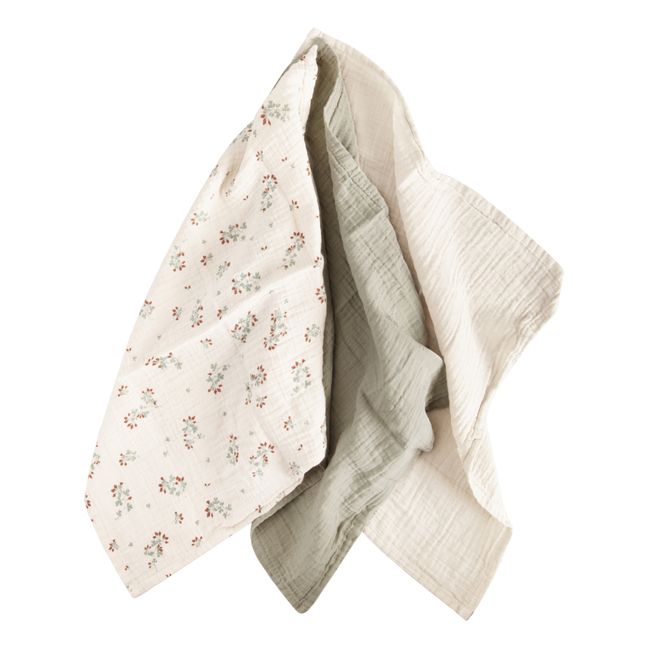 Muselinas de algodón Clover - Pack de 3 | Crudo
