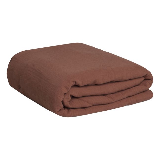 Cotton Muslin Blanket | Terracotta