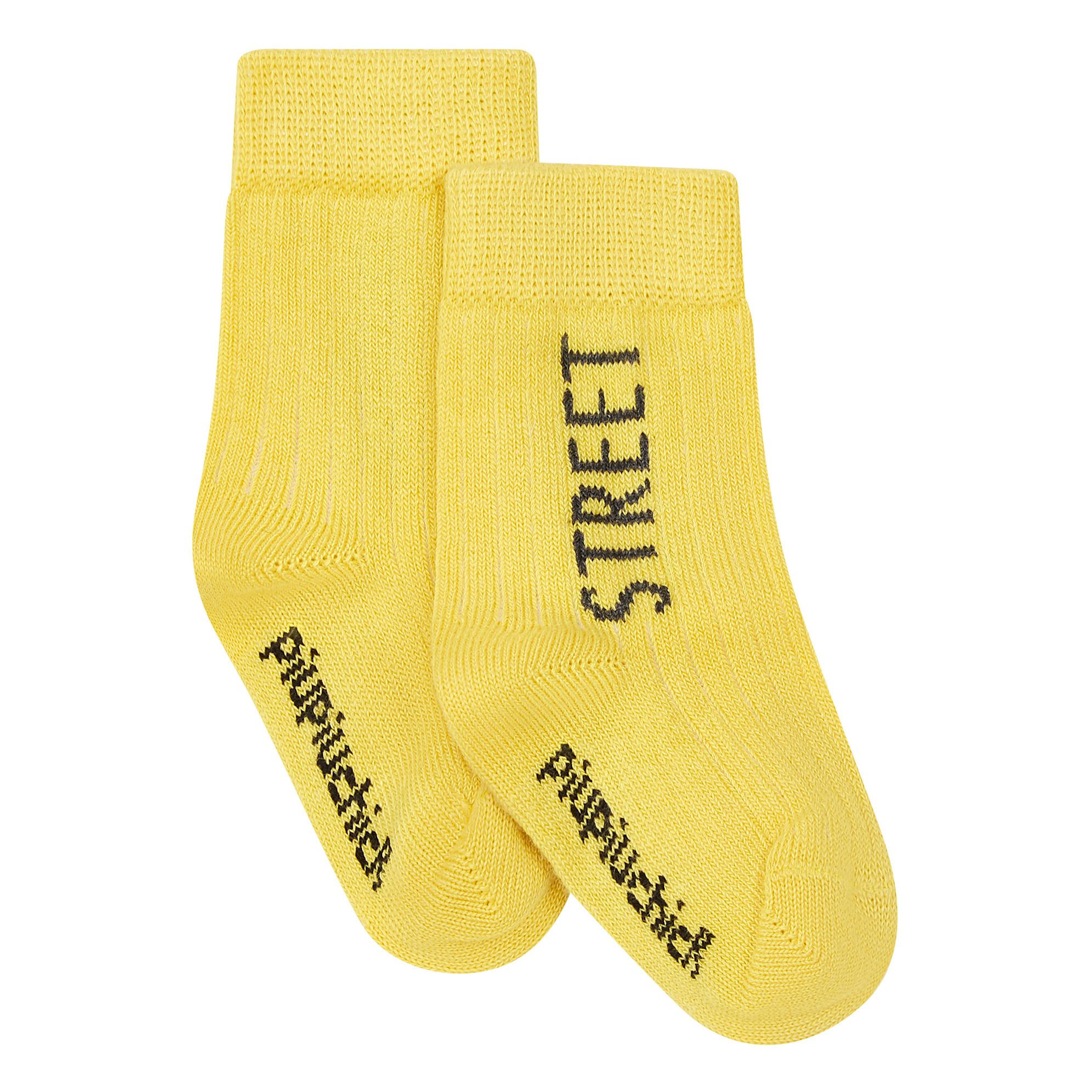 Street Food Socks Mustard Piupiuchick Fashion Baby, Children Smallable