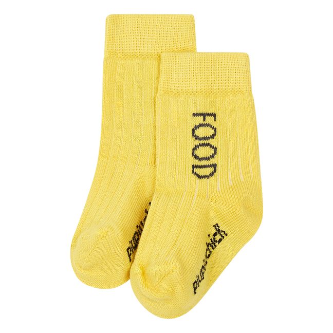 Chaussettes Street Food Jaune moutarde