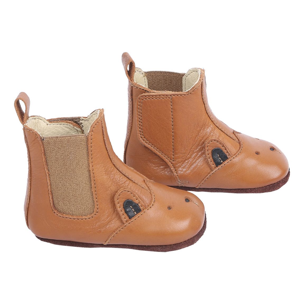Bear First Steps Leather Boots Camel- Product image n°1