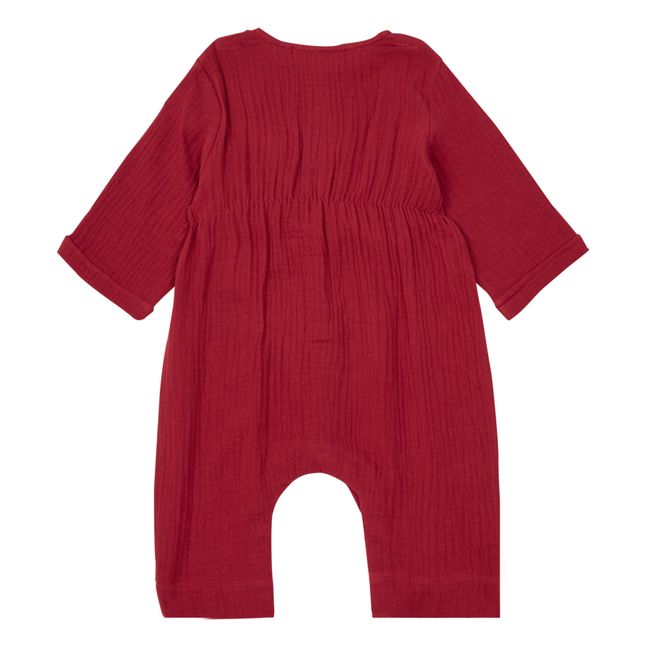 Cosi Organic Cotton Muslin Pyjamas Red