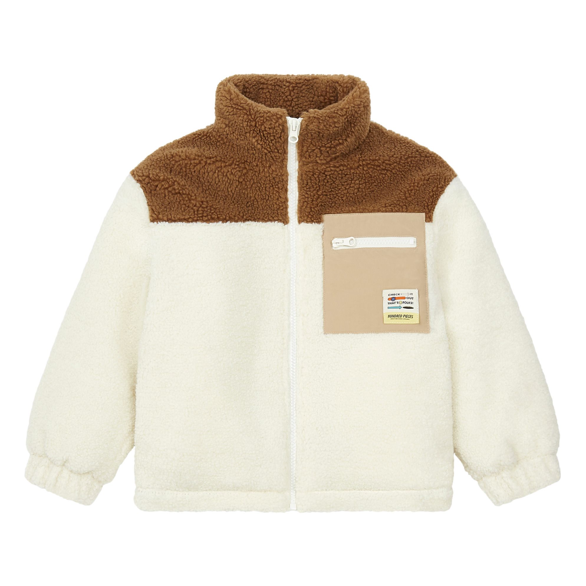 Giacca in Sherpa Bianco Hundred Pieces Moda Teenager, Bambino