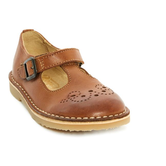Spangenschuhe aus Leder Penny | Kamelbraun