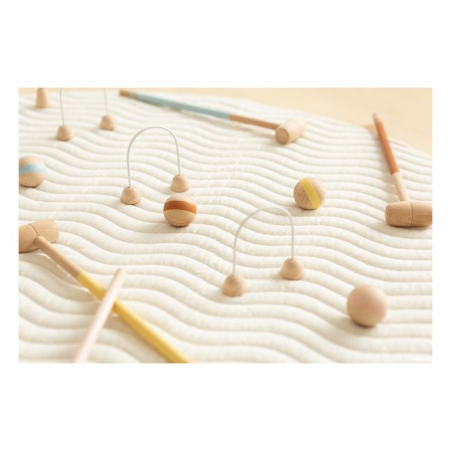 Jeu de croquet en bois | Bois clair
