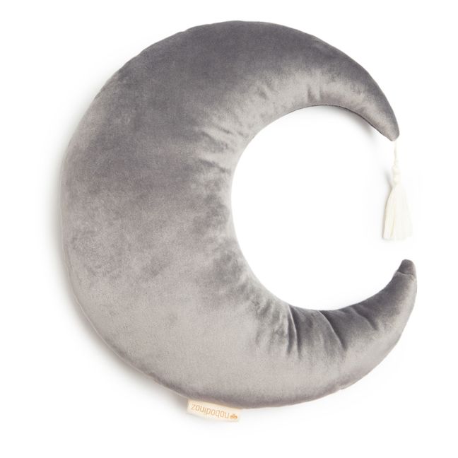 Pierrot Velvet Cushion | Slate grey