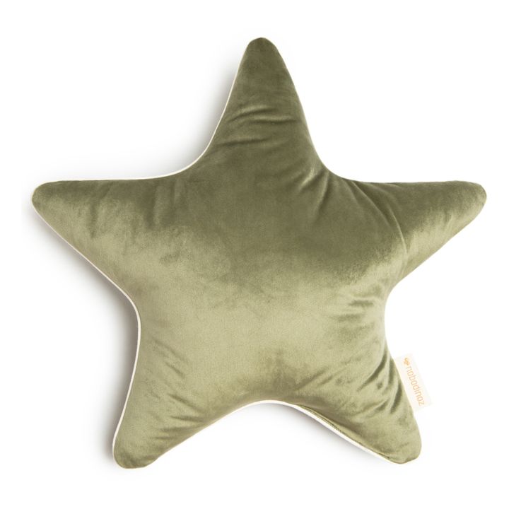 Aristote Velvet Cushion | Olive green- Product image n°0