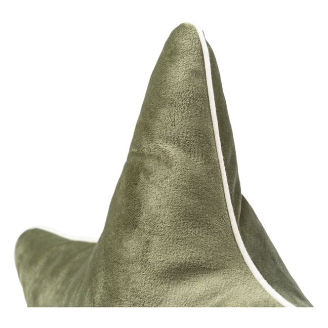 Coussin Aristote en velours | Vert olive