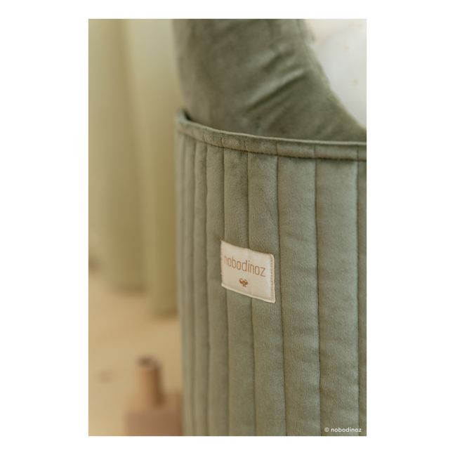 Panier de rangement en velours | Vert pâle