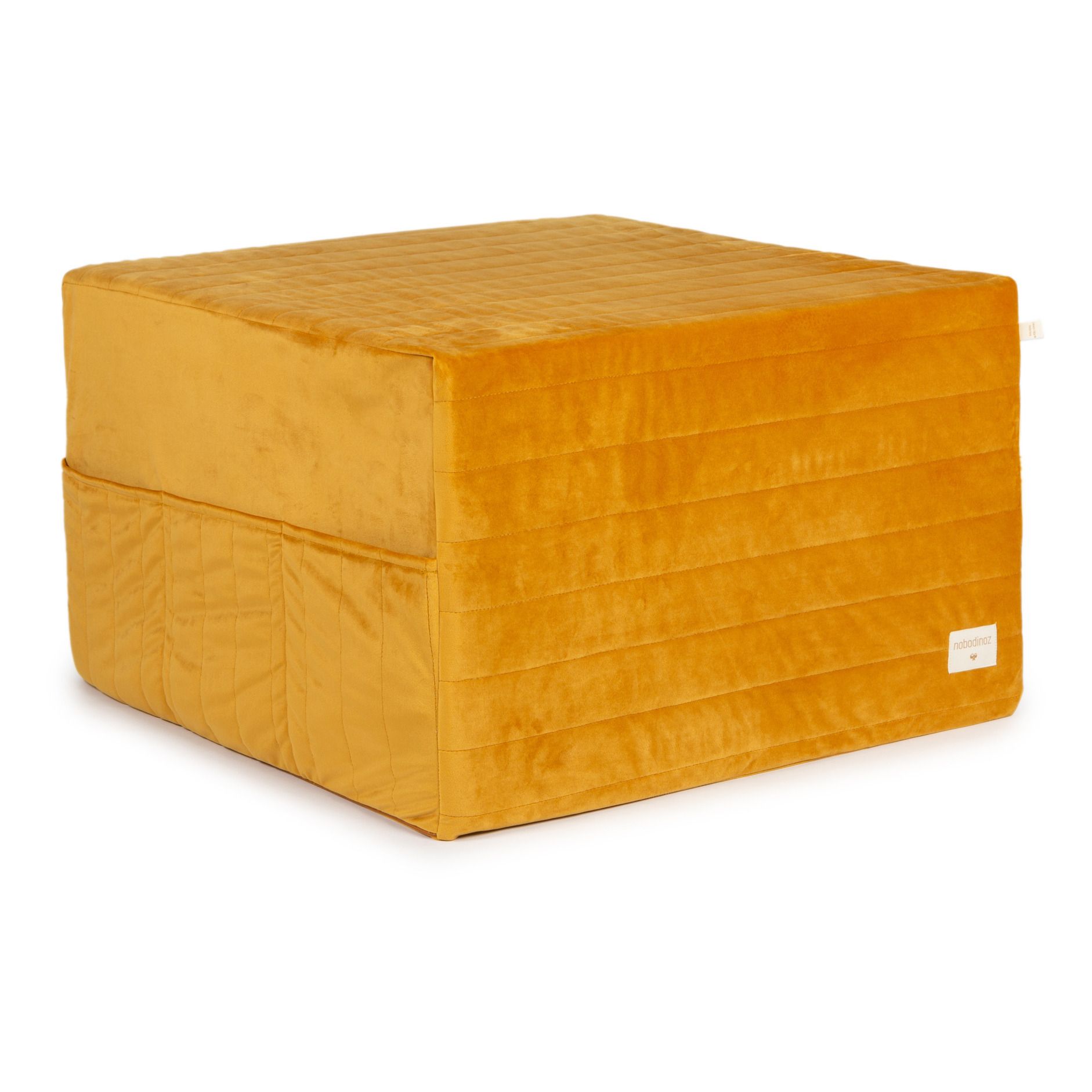 Nobodinoz - Pouf 3 en 1 Sleepover en velours - Jaune