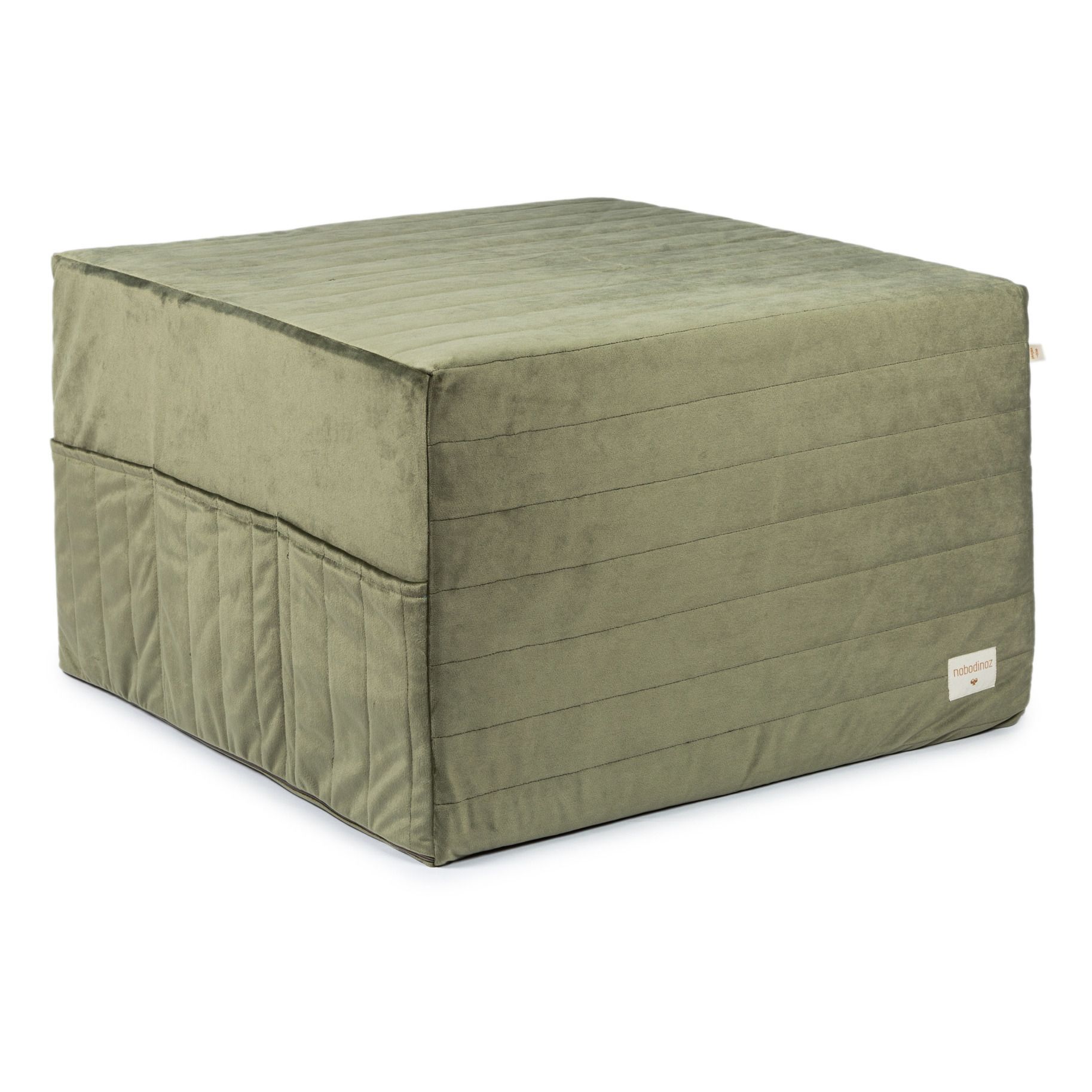Nobodinoz - Pouf 3 en 1 Sleepover en velours - Vert pâle