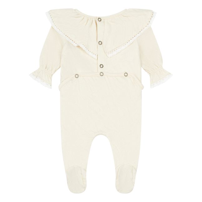 Pijama de algodón orgánico Bailarina | Crema