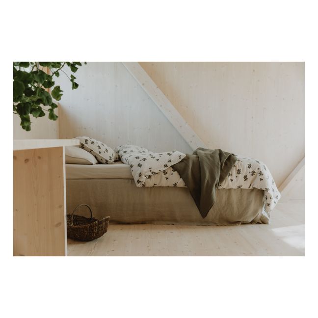 Parure de lit Blackberry en mousseline de coton bio | Vert