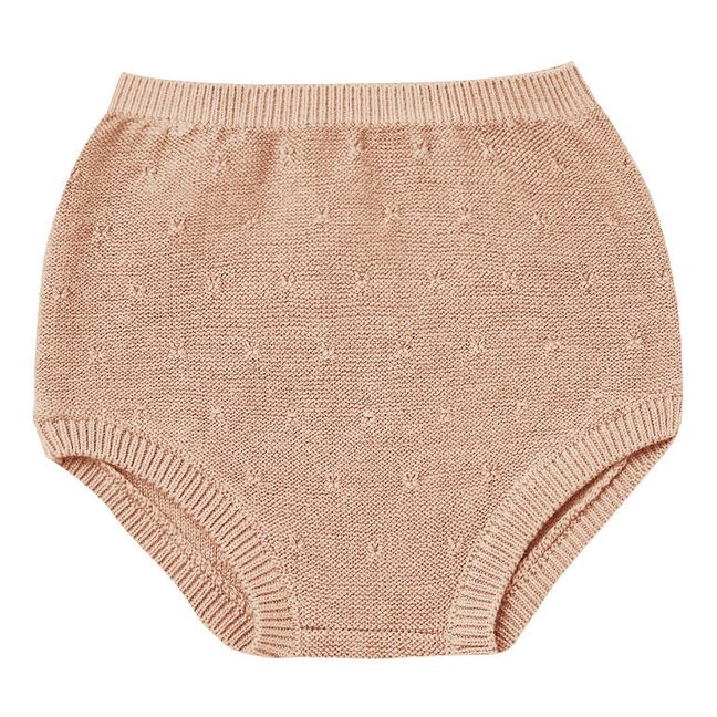 Organic Cotton Knitted Bloomers Pale pink