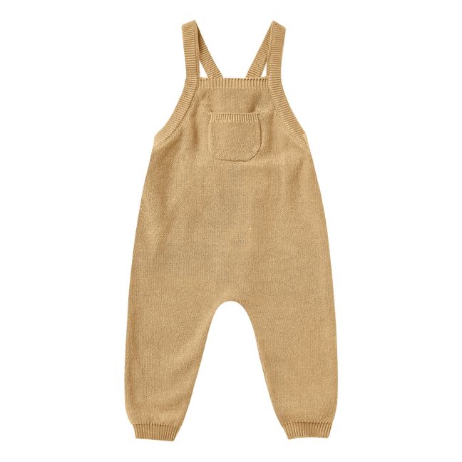 Organic Cotton Knitted Dungarees Honey