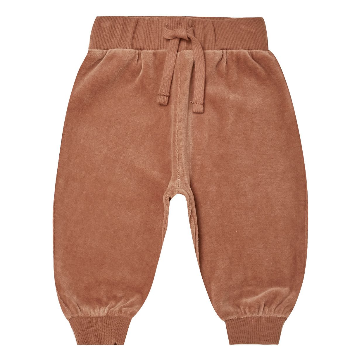 Organic Cotton Velour Joggers Ochre- Product image n°0