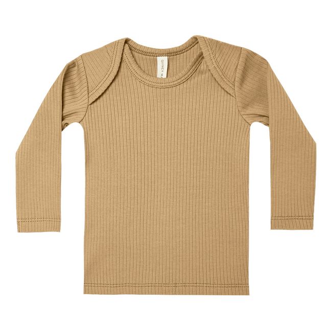 Organic Cotton Long-sleeved T-shirt Honiggelb