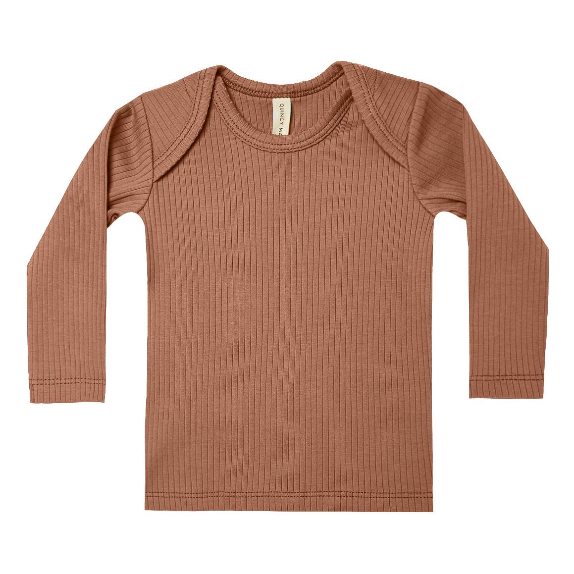 Quincy Mae - T-Shirt Manches Longues Coton Bio - Fille - Ocre