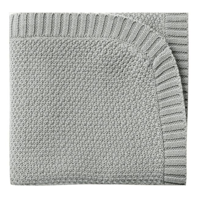 Organic Cotton Knitted Blanket Grey