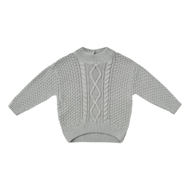 Organic Cotton Knit Jumper Grey