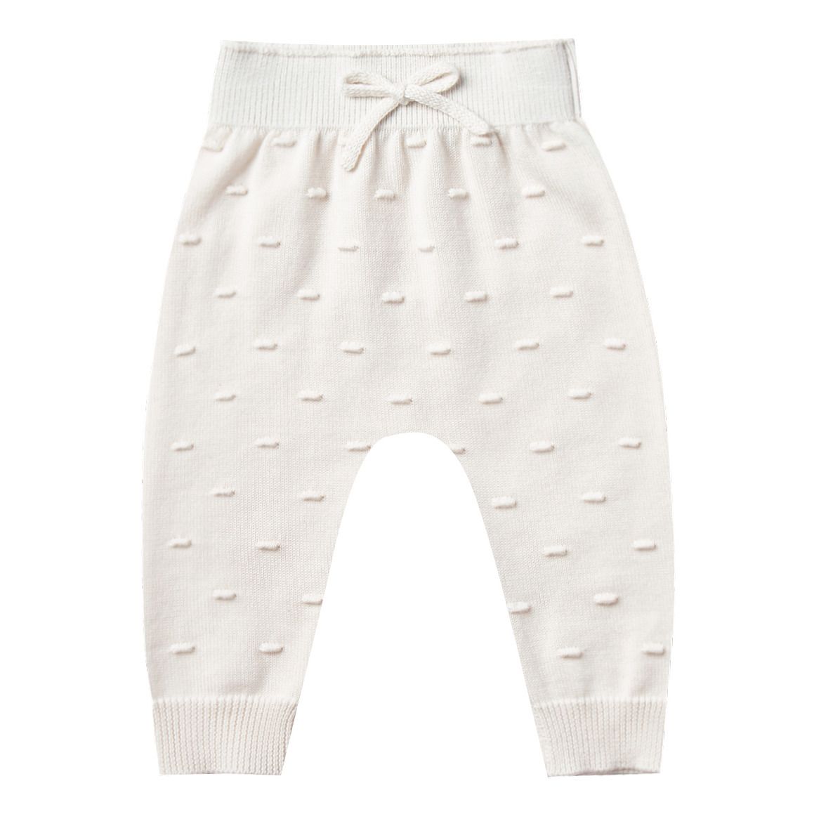 Organic Cotton Knit Harem Pants Off white- Product image n°0