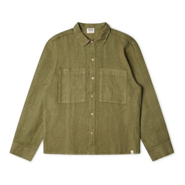 Bobbie Linen Shirt - Women’s Collection - Olive green