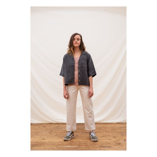 Pantalón vaquero de algodón orgánico Utility - Colección Mujer  | Crudo