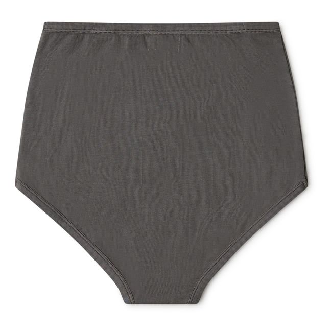 Organic Cotton High-Waisted Briefs - Women’s Collection - Charcoal grey
