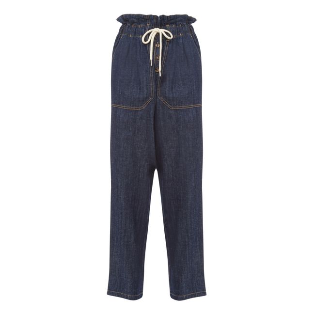 Jeans, modello: Quin, cotone e lino Blu marino