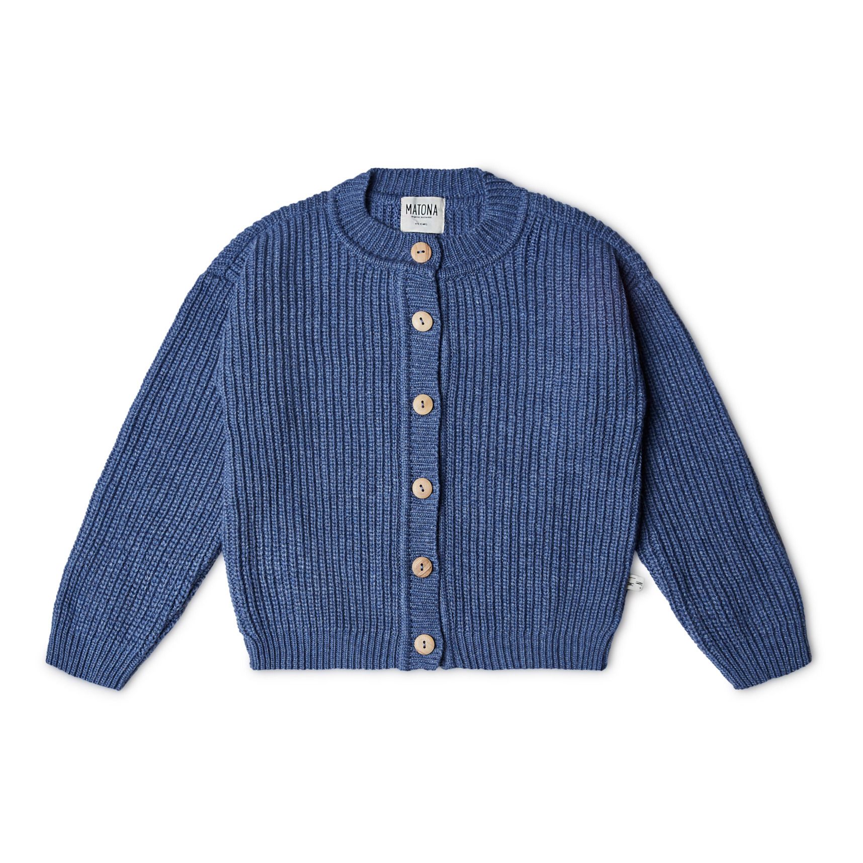 Nico Recycled Knit Cardigan Blue- Product image n°0