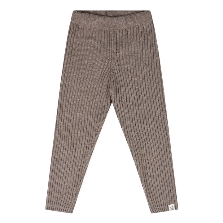 Juri Recycled Knit Leggings | Taupe brown- Product image n°0
